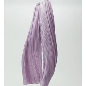 Zara Lilac/purple Flowy Pants